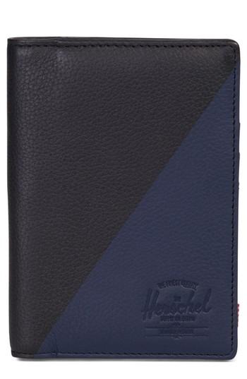 Men's Herschel Supply Co. Raynor Offset Leather Wallet - Black