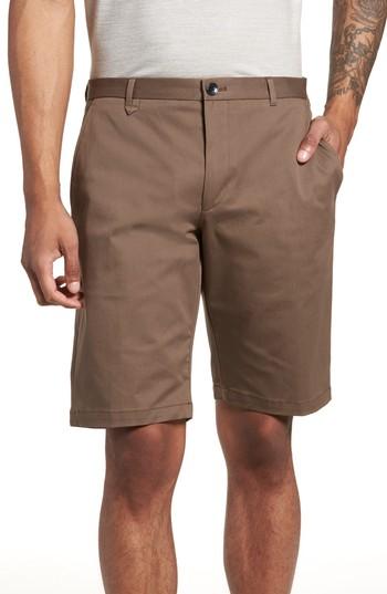 Men's Boss Hano Flat Front Shorts R - Beige
