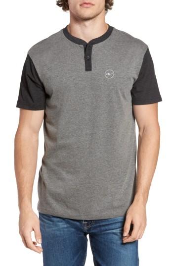 Men's O'neill The Coast Colorblock Henley - Grey