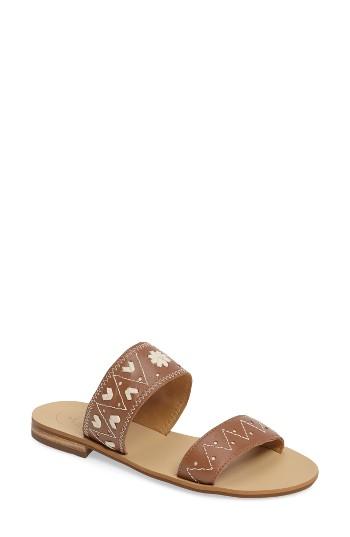 Women's Jack Rogers Adair Slide Sandal M - Brown