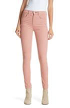 Women's Rag & Bone/jean High Waist Ankle Skinny Corduroy Pants - Pink