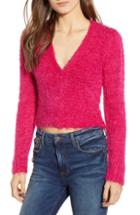 Women's Ten Sixty Sherman Eyelash Chenille Shrunken Cardigan - Pink