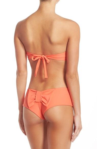 Women's Lolli Swim Original Bow Back Cheeky Bikini Bottoms - Orange