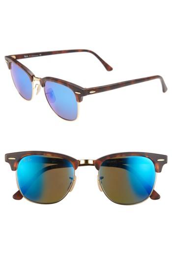 Women's Ray-ban Standard Clubmaster 51mm Sunglasses - Blue Mirror