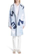 Women's Lafayette 148 New York Laurita Sartorial Stripe Print Coat, Size /small - Blue