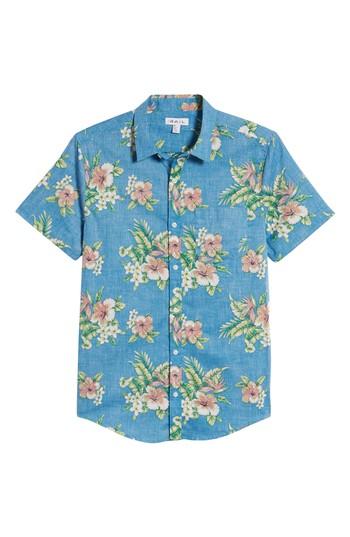 Men's The Rail Reverse Printed Shirt, Size - Blue