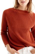 Women's J.crew Relaxed Cotton Boatneck Sweater - Brown