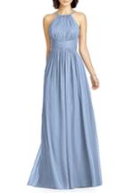 Women's Dessy Collection Lux Chiffon Halter Gown - Blue