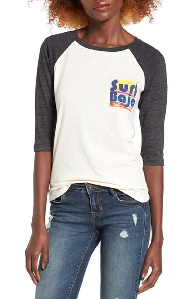 Women's Roxy Surf Baja Raglan Sleeve Tee