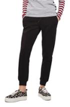 Women's Topshop Clean Seam Jogger Pants Us (fits Like 0) - Black