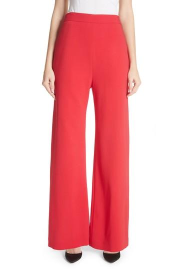 Women's Brandon Maxwell Wide Leg Crepe Pants