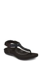 Women's Aetrex Jade Embellished T-strap Sandal Eu - Black