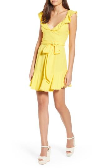 Women's Afrm Palms Minidress - Metallic