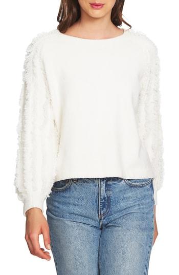 Women's 1.state Fringe Sleeve Sweater, Size - Green
