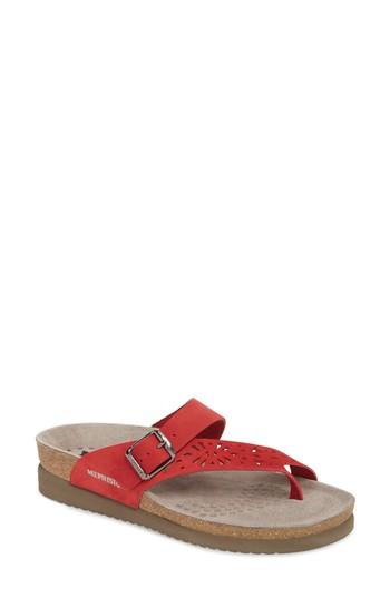 Women's Mephisto Helen Slide Sandal M - Red
