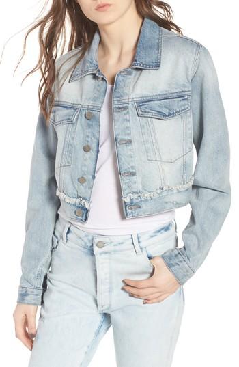 Women's Dl1961 Shawn Crop Boyfriend Denim Jacket - Black