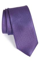 Men's John W. Nordstrom Micro Grid Silk Tie, Size - Purple