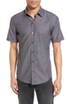 Men's Boss Robbie Sharp Fit Micro Dot Sport Shirt - Grey