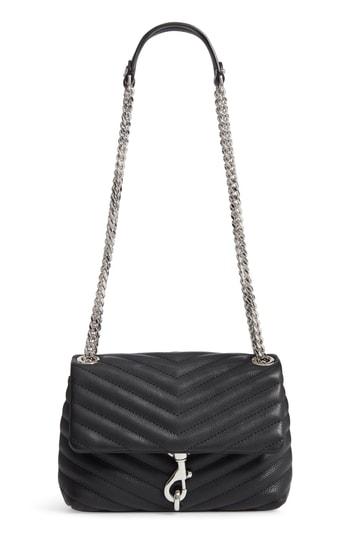 Rebecca Minkoff Edie Quilted Leather Crossbody Bag - Black
