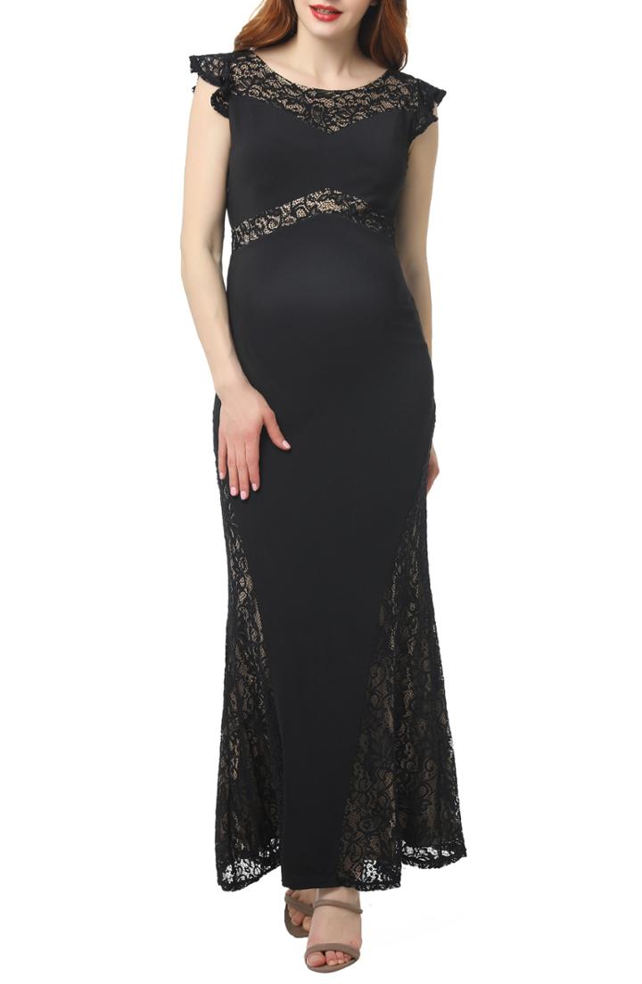 Women's Kimi And Kai Audrey Lace Trim Maxi Dress