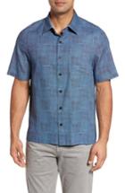 Men's Nat Nast Alta Classic Fit Silk Blend Camp Shirt, Size - Blue