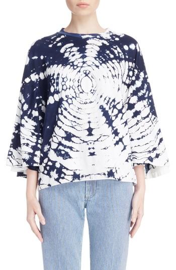 Women's Toga Tie Dye Silkete Batwing Tee Us / 38 Fr - Blue