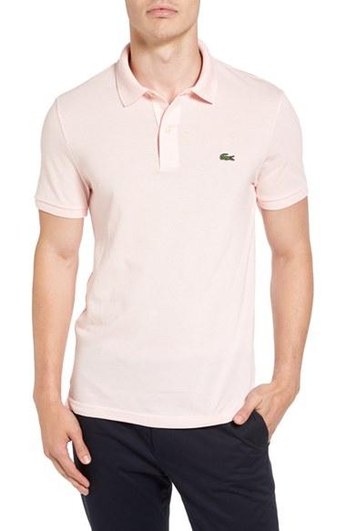 Men's Lacoste Slim Fit Pique Polo (m) - Pink