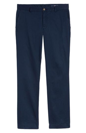 Men's Vineyard Vines Breaker Flat Front Stretch Cotton Pants X 34 - Blue