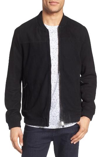 Men's Ted Baker London Hifi Goatskin Suede Bomber Jacket