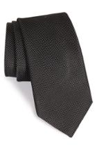 Men's Nordstrom Men's Shop Solid Silk Tie, Size - Black