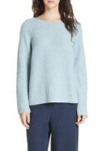 Women's Eileen Fisher Organic Cotton Blend Sweater, Size - Blue