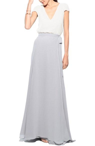 Women's Ceremony By Joanna August 'sonya' Chiffon Cap Sleeve Top - Ivory