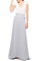 Women's Ceremony By Joanna August 'sonya' Chiffon Cap Sleeve Top - Ivory