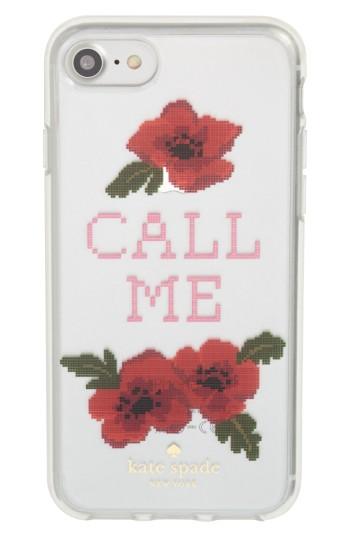 Kate Spade New York Needlepoint Call Me Iphone 7 & 7 Case - Red