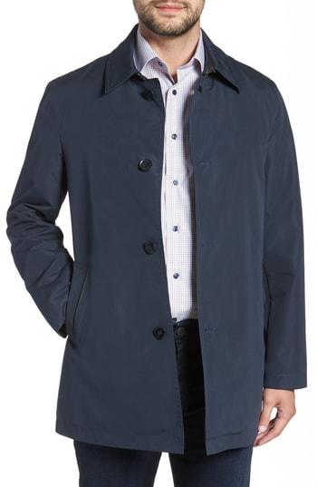 Men's Cole Haan Water Resistant Car Coat - Blue