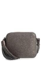 Anya Hindmarch Smiley Glitter Leather Crossbody Bag - Grey