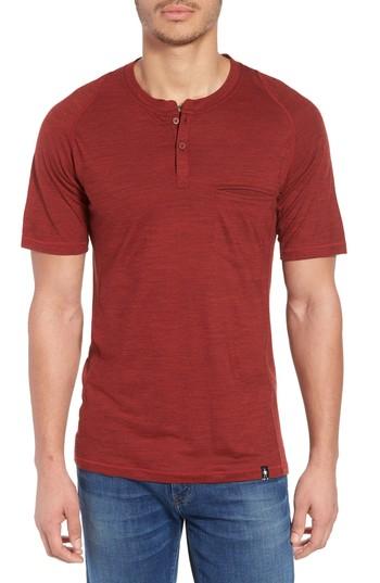 Men's Smartwool Everyday Exploration Short Sleeve Henley - Red