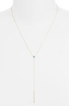 Women's Zoe Chicco Turquoise Bezel Y-necklace (nordstrom Exclusive)