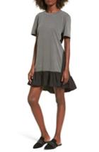 Women's Bp. Mixed Media T-shirt Dress, Size - Black