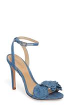 Women's Schutz Aida Flower Applique Sandal M - Blue