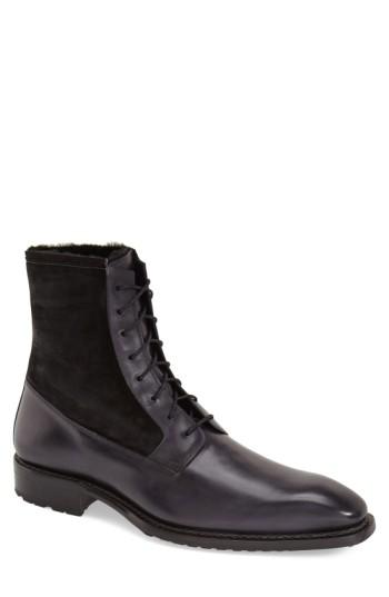Men's Mezlan 'luzern' Genuine Shearling Boot M - Black