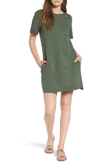 Women's Love, Fire French Terry Sweatshirt Dress - Green