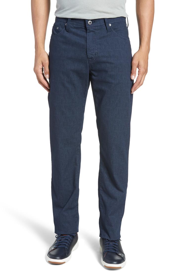 Men's Ag Everett Sud Print Slim Straight Leg Pants X 34 - Blue