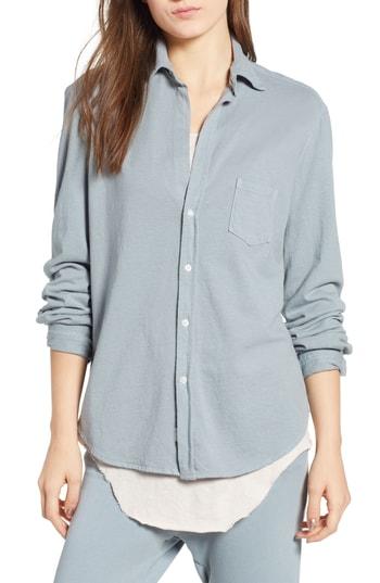 Women's Frank & Eileen Tee Lab Knit Button Down Shirt - Blue