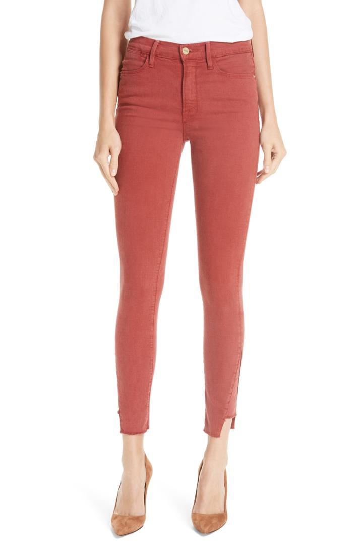 Women's Frame Le High Side Step Hem Skinny Jeans