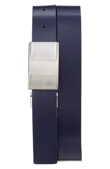 Men's Ck Calvin Klein Reversible Leather Belt - Ink