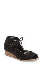 Women's Jeffrey Campbell Rayos Perforated Wedge Sandal M - Black
