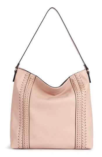 Sole Society Destin Faux Leather Hobo Bag - Beige