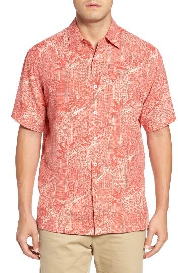 Men's Tori Richard Bird Landing Shirt - Coral