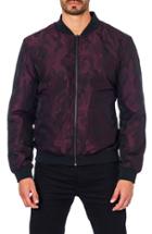 Men's Jared Lang New York Reversible Bomber Jacket - Burgundy